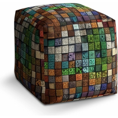 Sablio Taburet Cube Blocks Abstract: 40x40x40 cm