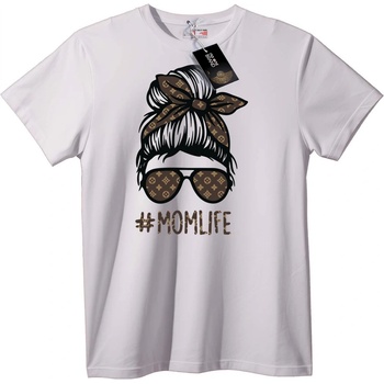 NOONEBRAND Тениска MOMLIFE Монограм - 6XL, White