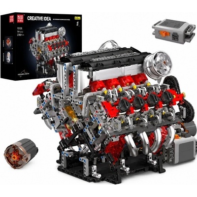 Mould King Konštrukčné kocky Supercar F488 s pohonom V8 Certifikované