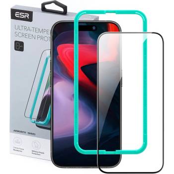 ESR Armorite 3D Full Cover Tempered Glass - калено стъклено защитно покритие за дисплея на iPhone 15 Pro Max (черен-прозрачен)