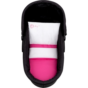 Kikkaboo Бебешки спален комплект за количка Kikkaboo - 6 части, Solid Pink (41101060092)