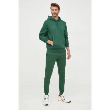 Lacoste Суичър Lacoste в зелено с качулка с изчистен дизайн (SH9623)