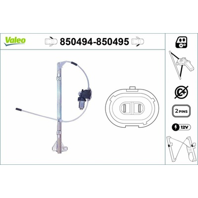 Zvedací zařízení oken VALEO 850495