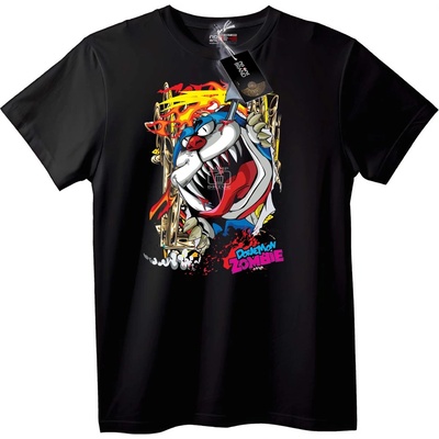 NOONEBRAND Черна Тениска Doraemon Зомби - 2XL, Black
