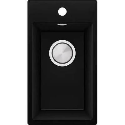 Твоят Стил Черна кухненска гранитна мивка Рига 30 XL 280 x 500 mm