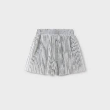 Mayoral Панталон къс плисиран в сребрист цвят за момиче Майорал