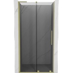 Mexen Velar L плъзгаща се душ врата 120 cm, графит, златно четкано - 871-120-003-41-55 (871-120-003-41-55)