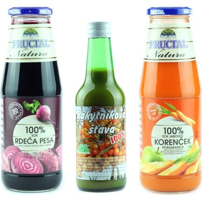 Fructal Mrkva Jablko Pomaranč 100% Sklo 700 ml