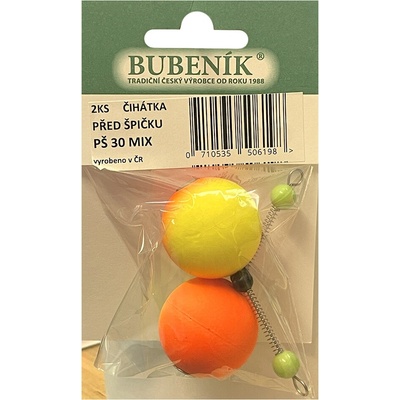 Bubeník číhátko před špičku 30mm 2ks barva žlutá červená