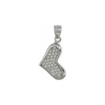 Infinitysilver Stříbrný přívěsek zirkonové srdíčko A4469078