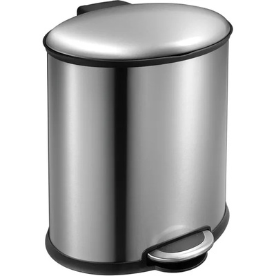 EKO-Europe Кош за отпадъци EKO ELLIPSE с педал (20 л) - хром мат (EKO 932520 - Matt s/s)