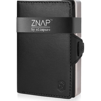 Slimpuro ZNAP Slim Wallet 12 kariet priehradka na mince ochrana RFID ZNAPBlackNickle12