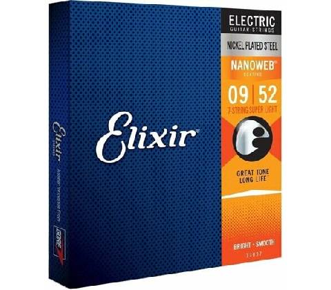 Elixir 12007 Nanoweb Super Light 9/52 7-strings