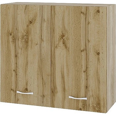 ИРИМ Горен шкаф с две врати и рафт Сити АРДД-4 дъб сонома арвен / дъб дакота 80 см