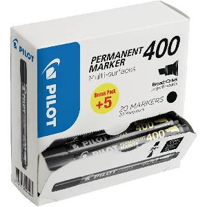 Pilot BT 400 20 бр. /опаковка черен перманентен маркер SCA-400-20B (SCA-400-20B)