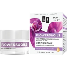 AA Flowers&Oils 55+ Spevňujúci denný a nočný krém proti vráskam 50 ml