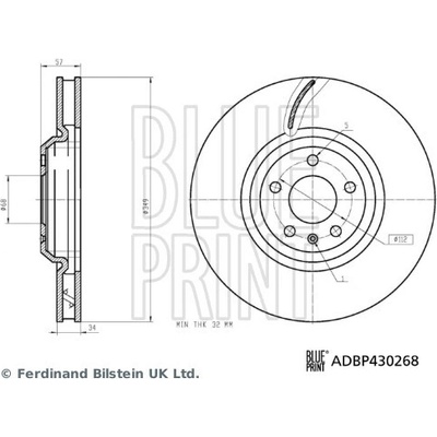 Brzdový kotúč BLUE PRINT ADBP430268