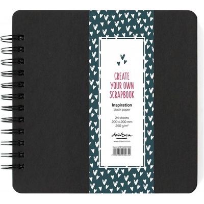 draSca Scrapbook - Inspiration Album Wire 200x200mm Black (24 listů - 250g/m2)