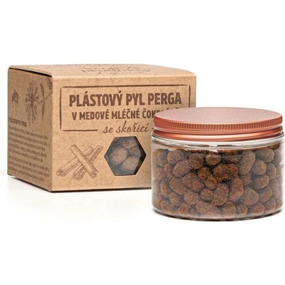 Včelí produkty Kolínek Plástový pyl perga v medové mléčné čokoládě se skořicí 100 g