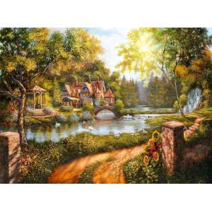 Ravensburger - Puzzle Cottage by the River - 500 piese