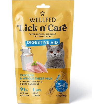 WELLFED Протеиново лакомство за близане за котки (за добро храносмилане)