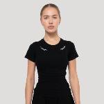 GymBeam Дамска тениска Tribal Ribbed Black S