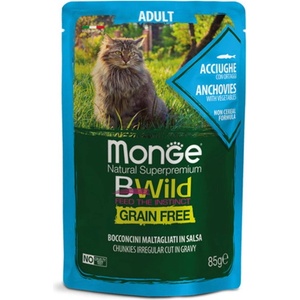  Пауч за котки Bwild Adult Anchovies - 0.085кг