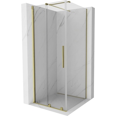 Mexen Velar плъзгаща се душ кабина 120 x 120 см, прозрачна, златна - 871-120-120-01-50 (871-120-120-01-50)