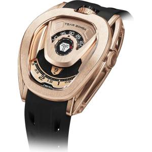 Tsar Bomba Мъжки часовник TSAR BOMBA Pulse Reactor-Interchangeable Automatic Carbon Fiber Golden Black (ELY8213GB) Часовници
