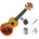 Mahalo Hawaii SET 2 Hawaii Orange Burst Сопрано укулеле (MD1HA-ORB-SET-2)