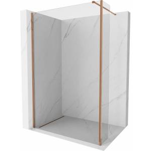 Mexen Kioto душ стена Walk-in 135 x 30 см, прозрачна, розово злато - 800-135-212-60-00-030 (800-135-212-60-00-030)