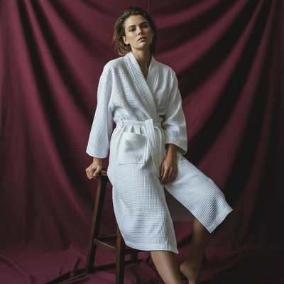 Unicato župan WAFLE kimono LUNA bílý – Zboží Mobilmania