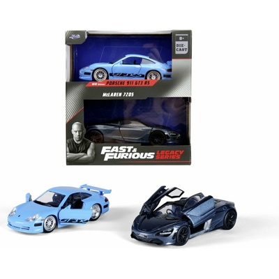 Jada Rýchlo a zbesilo Twin Pack Brianovo Porsche 996 GT3 RS a Shaw´s McLaren