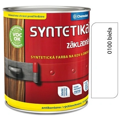 CHEMOLAK S2000 ZÁKLADNÁ SYNTETICKÁ ANTIKORÓZNA FARBA 0100 BIELA 4,5L