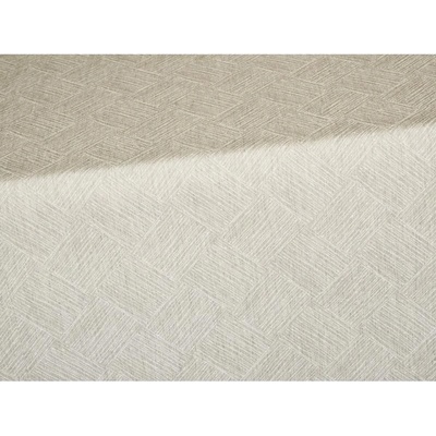 SCANquilt ubrus NATUR káro šedobéžová ovál 155x200cm
