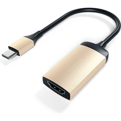 Адаптер с поддръжка на 4K за свързване от USB-C към HDMI - Satechi Aluminum 4K USB-C to HDMI Adapter (златист) (ST-TC4KHAG (303172))