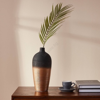 EGLO 421423 - Керамична ваза SARYKSU 28x12, 5 см черен/златист (EG421423)