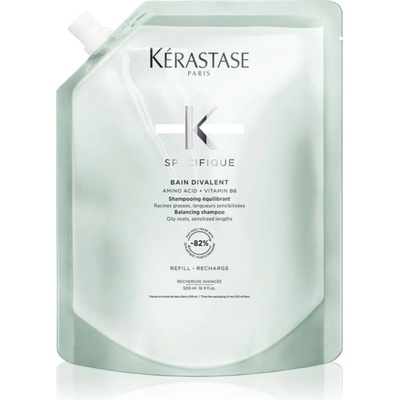 Kérastase Specifique Bain Divalent дълбоко почистващ шампоан за мазна кожа на скалпа Refill 500ml