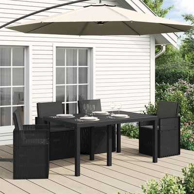 vidaXL Възглавници за седалката и гърба 4 pcs Антрацит 47 x 45 x 2 см (899978)
