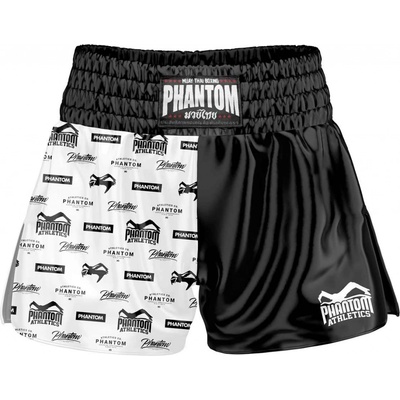 Muay Thai šortky PHANTOM Legend čierna/biela