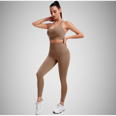 Legínovo Push-up hnedý set Evelyn