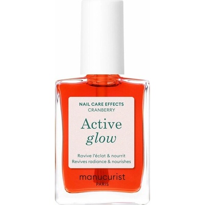 Manucurist Ošetrujúci lak na nechty Active Glow Nail Care Effects 15 ml Cranberry