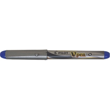 Pilot писалка V-Pen сребърна с капачка синя (SVP-4M-L)