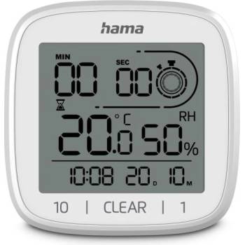 Image 1 of Hama Дигитален часовник за баня "Cyprus", с вендуза за окачване, бял (HAMA-185893)