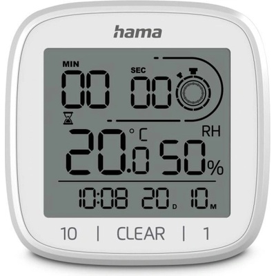 Hama Дигитален часовник за баня "Cyprus", с вендуза за окачване, бял (HAMA-185893)