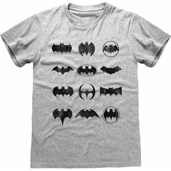 Batman tričko Icons heather grey