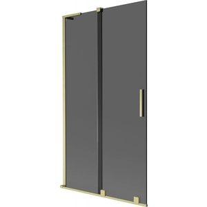 Mexen Velar L вана параван 2-крилен плъзгащ се 100 x 150 cm, графит, златен четкан - 896-100-003-41-55 (896-100-003-41-55)