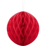 PartyDeco Червена хартиена топка 20 см