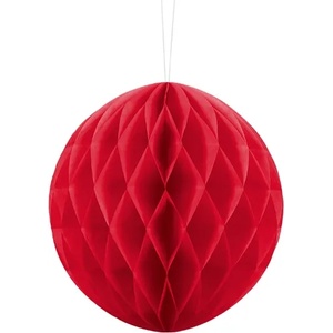 PartyDeco Червена хартиена топка 20 см