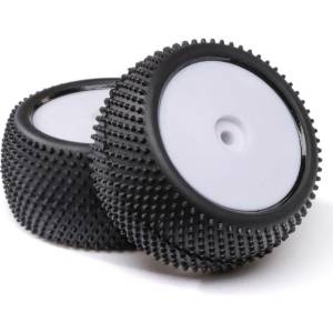 Losi Задно колело с гума Big Shot, бял диск (2): Mini-B